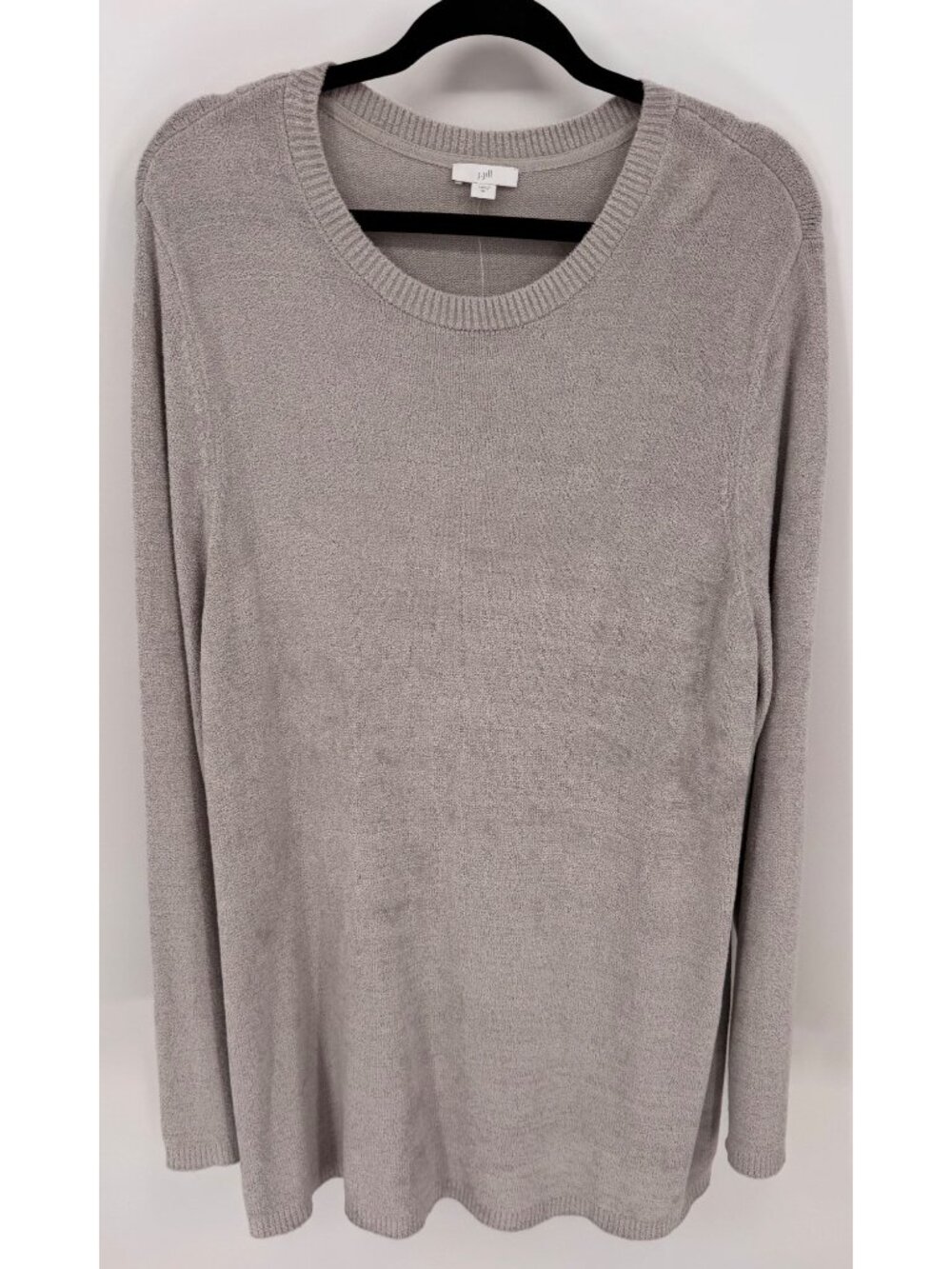 J.Jill Womens Zinc Gray Long-Sleeve Pullover Tunic Sweater Size XL NWT
